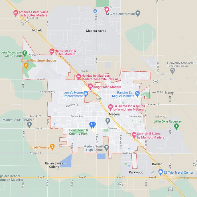 Map of Madera CA We Buy Houses for Cash 