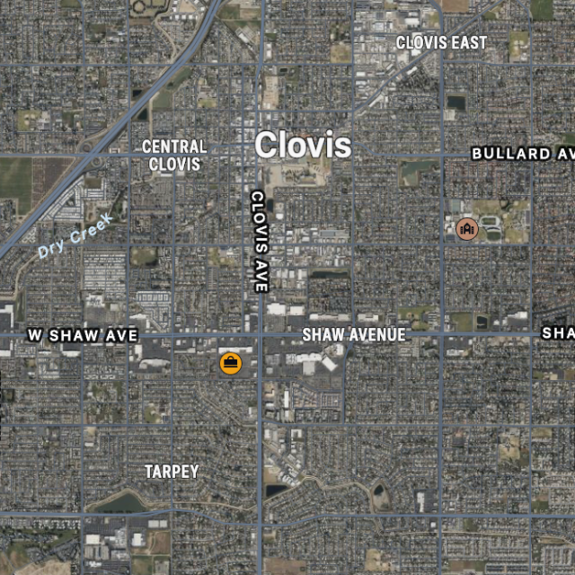 Map of Clovis Ca