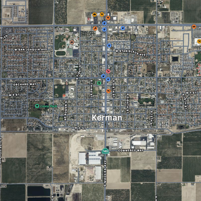 Map of Kerman Ca