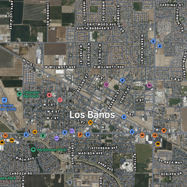 Map of Los Banos Ca